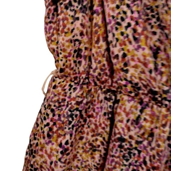 Express Multicolor V Neck Ruffle Lined Dress - Picture 5 of 8